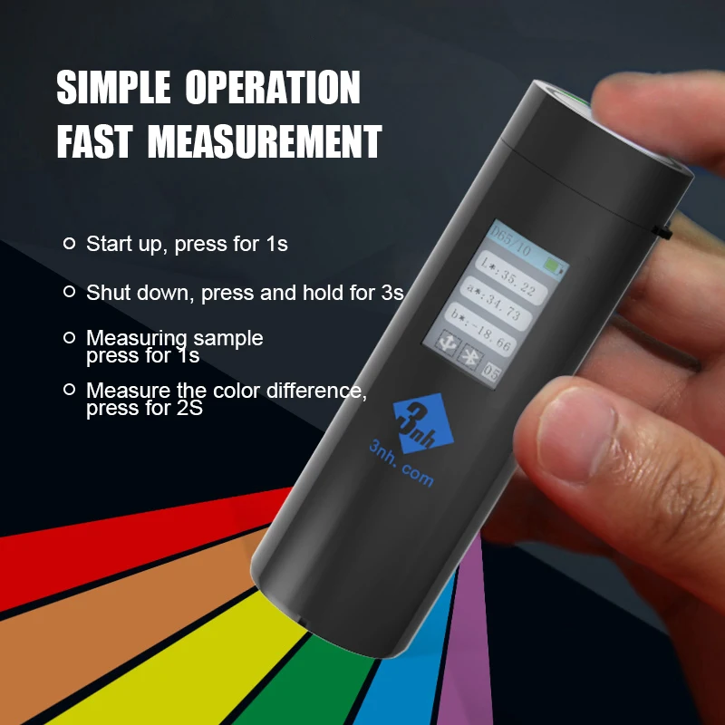 Color reader, 3nh Precise Colorimeter equipment，Handheld spectrophotometer portable，CR4501 Color Reader with 45/0,
