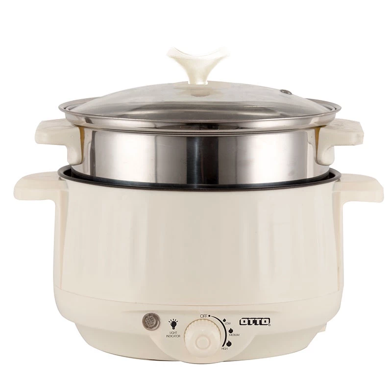 OTTO หม้อสุกี้ ชาบู รุ่น SP-306A ความจุ 1.5 ลิตร มีซึ่ง ฝาแก้ว หม้อต้มเอนกประสงค์ หม้อไฟฟ้า กระทะไฟฟ้า กำลังไฟ 600 วัตต์