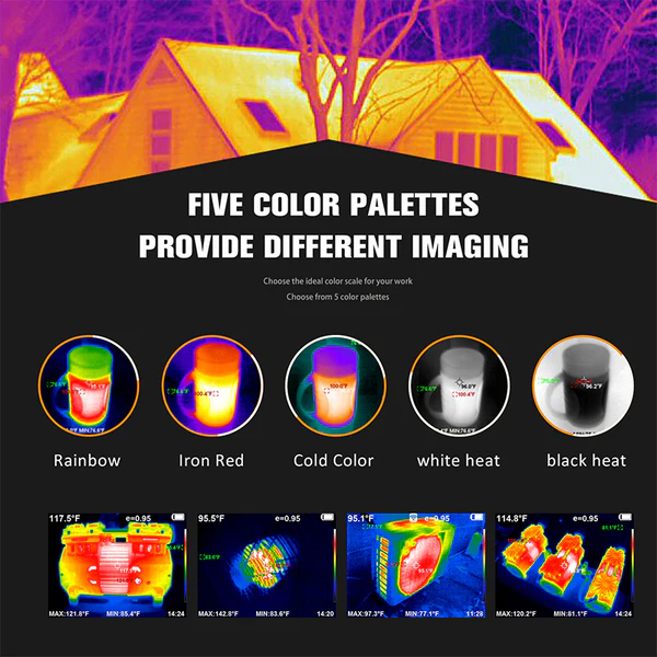 HIT,HT-A10 Thermal Imager with WIFI,（256×192）HTI, HT-A10 252x192 Handheld Infrared Thermal Imager, Thermal Camera Resolution,