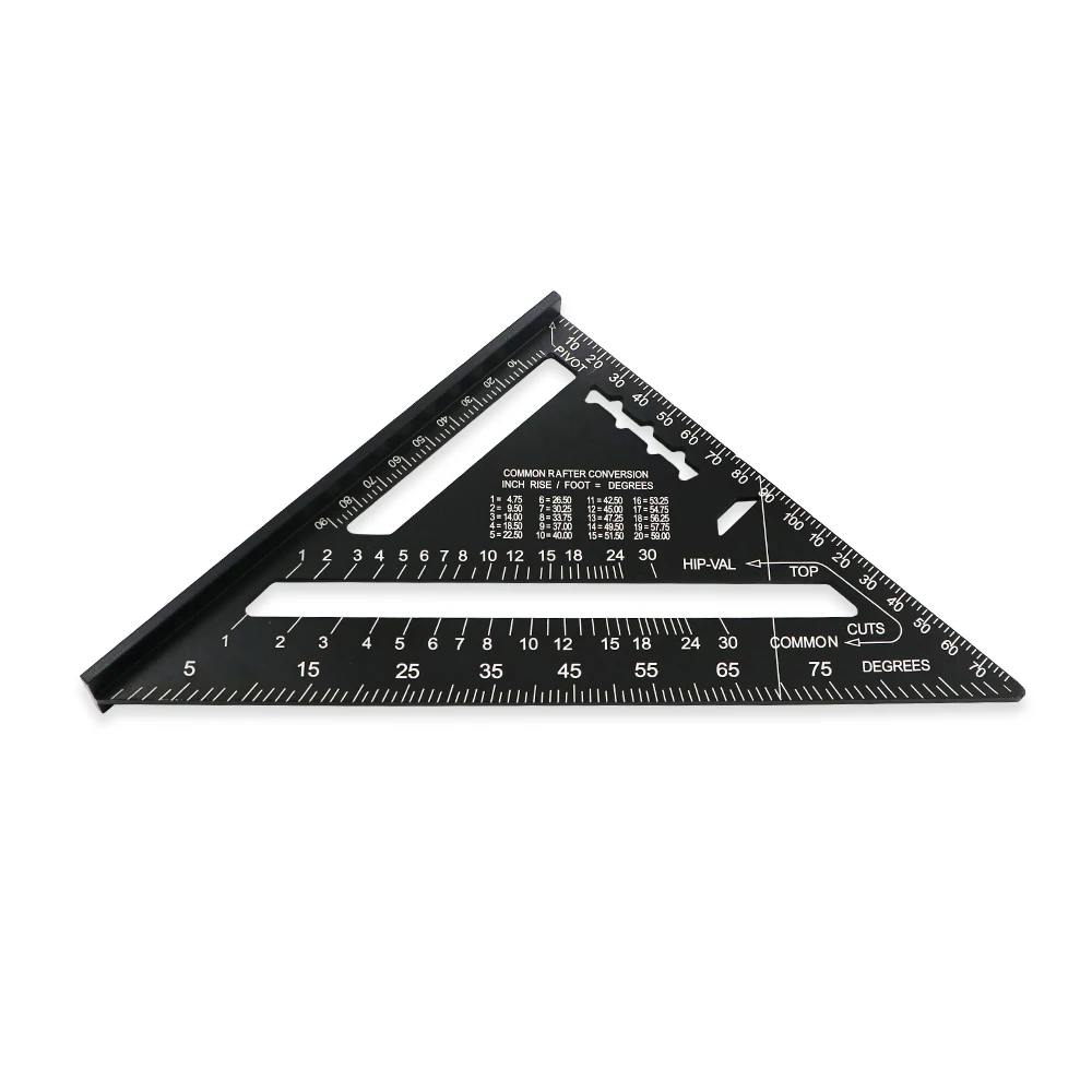 ฉากมาตราฐาน, Triangle Ruler 7inch 90 Degree Aluminum Alloy Angle Protractor Metric Square For Building Framing Tools Gauges,
