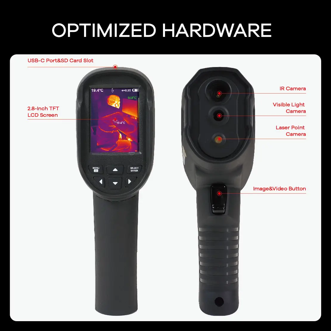 LSJ,E310 256*192 Thermal Camera, Thermal Camera,LSJ High IR Resolution 256*192 Thermal Imager Camera for Hot Water Leak Detection,กล้องถ่ายภาพความร้อนแบบมือถือ,