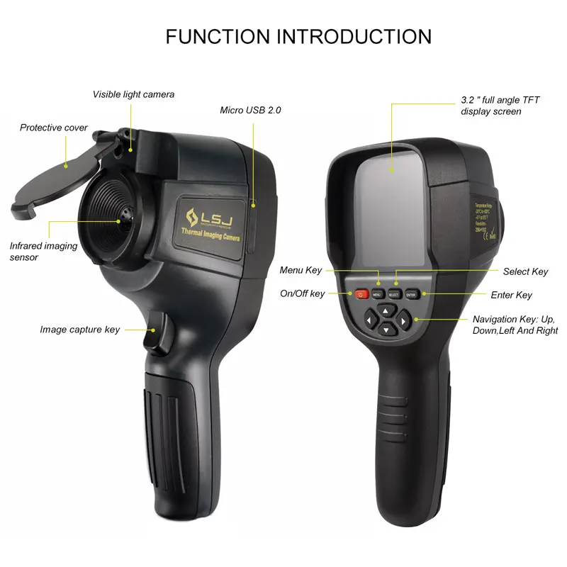 E320 256*192 Thermal Camera,Higher Resolution 256*192 Electrical Hand Held Thermal Imager Camera, for Water Leakage,กล้องถ่ายภาพความร้อนแบบมือถือ,